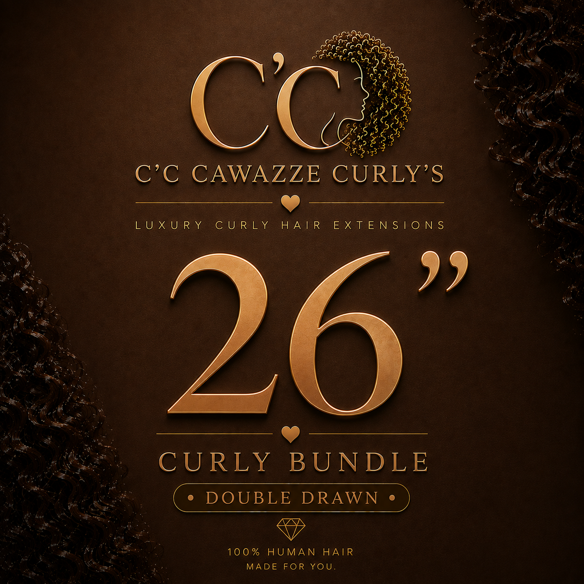 C'C Cawazze Curly's Curly Bundle – 26"