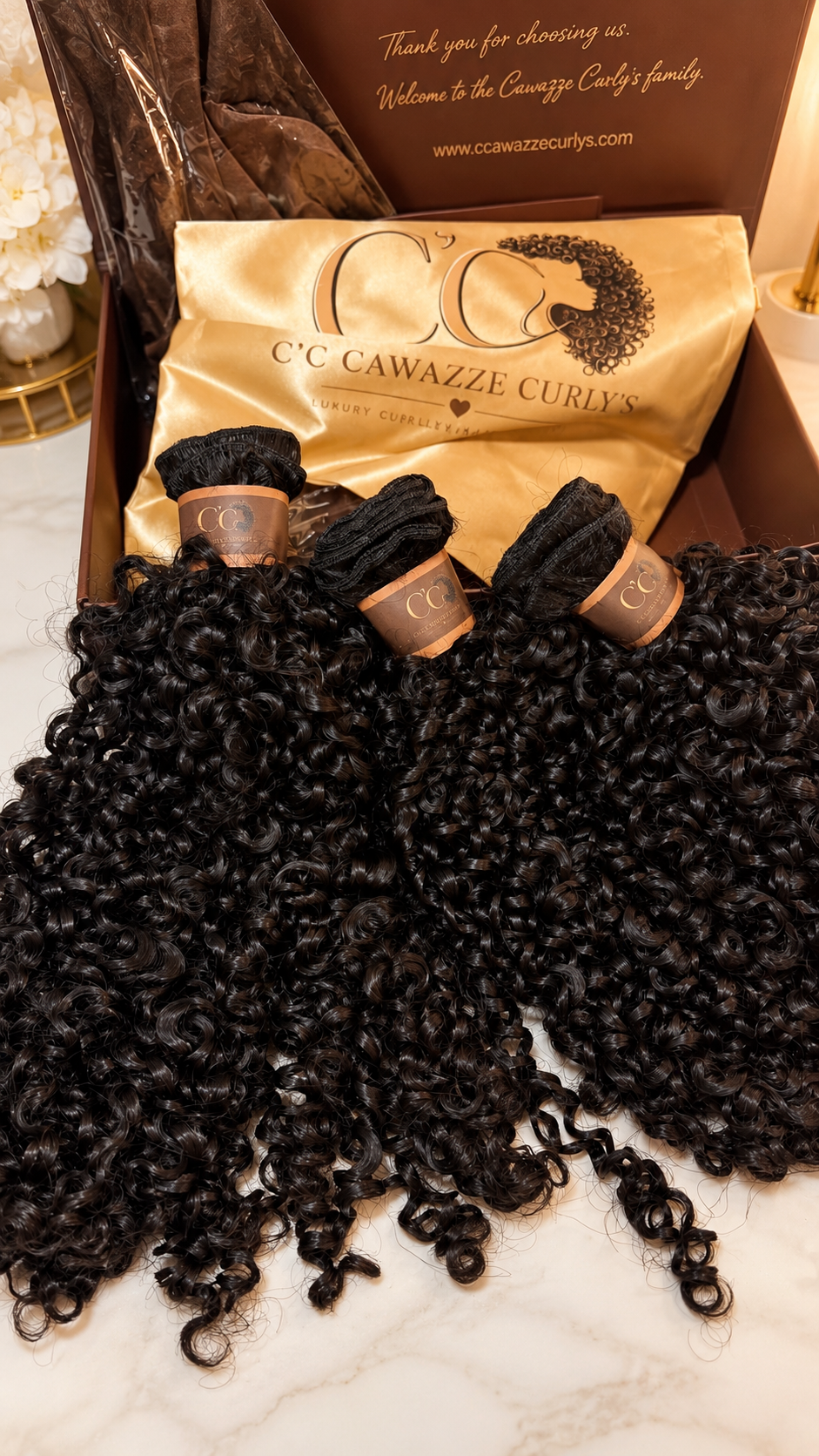 3 Curly Bundles – Same Length