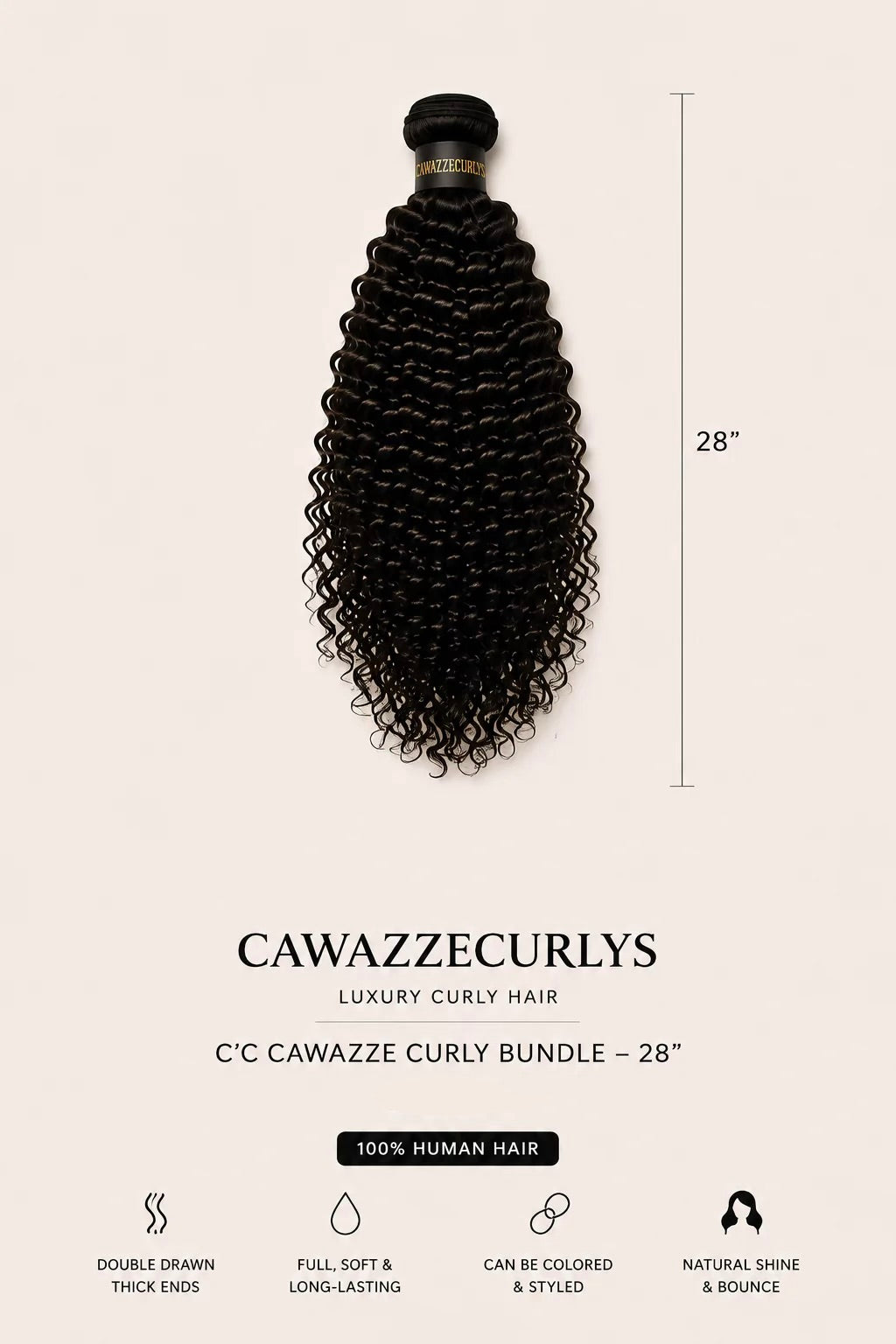 C'C Cawazze Curly's Curly Bundle – 28"