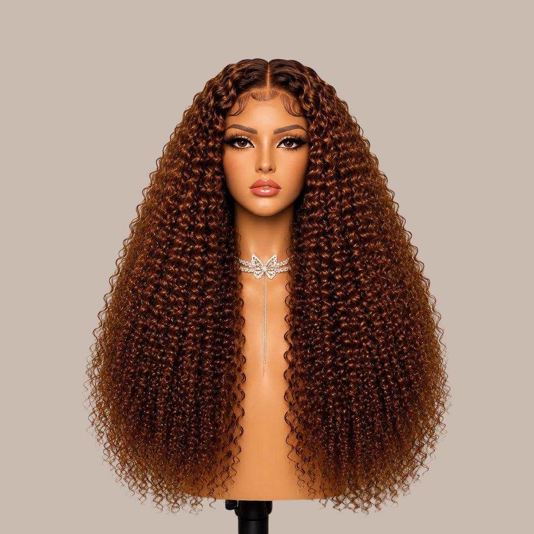 Lace Front Curly Wig – Honey Brown
