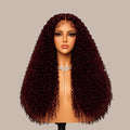 Lace Front Curly Wig – Burgundy