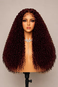 Lace Front Curly Wig – Burgundy